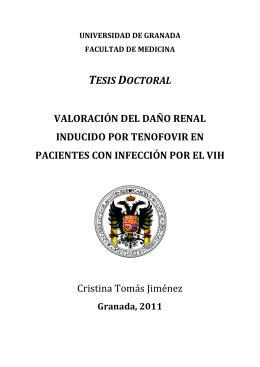 tesis doctoral valoración del daño renal inducido por tenofovir en