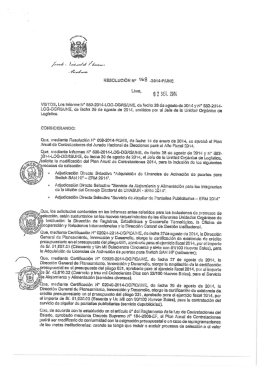 VlS TOS. Los informe N“ 660—2014—LOG—DGRSIJNE, do foc`na