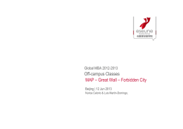 Off-campus Classes MAP – Great Wall – Forbidden City - e
