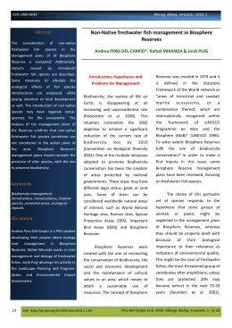 Non-Native freshwater fish management in Biosphere