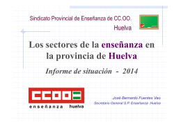 Los sectores de la enseñanza en la provincia de Huelva