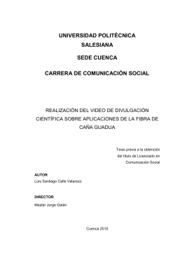 Realización del video de divulgación científica sobre aplicaciones
