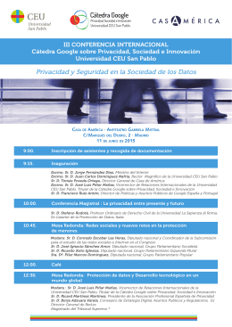 PROGRAMA CATEDRA GOOGLE-CEU_11 JUNIO 2015. Final