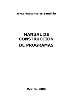 Manual de Construcción de Programas