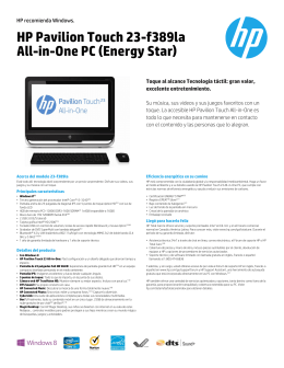 HP Pavilion Data Sheet