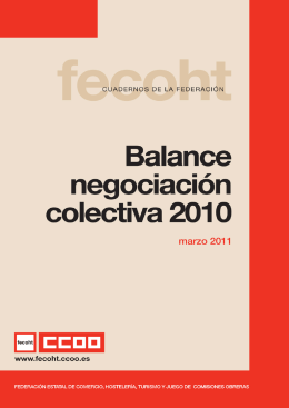 Balance de negociación colectiva 2010