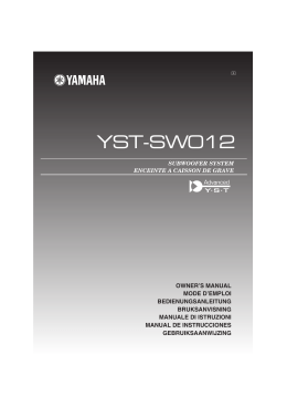 YST-SW012 - Yamaha Hifi Romania