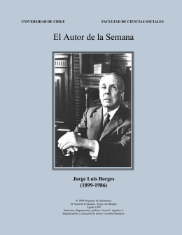 El Autor de la Semana: Jorge Luis Borges