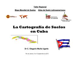 La Cartografía de Suelos en Cuba