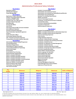 2013-2014 Administrative-Professional Salary Schedule