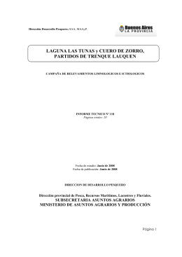 LAGUNA LAS TUNAS y CUERO DE ZORRO, PARTIDOS DE