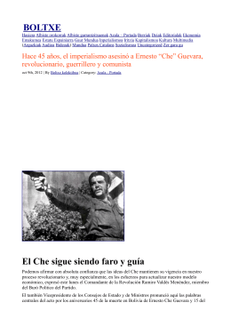 `Hace 45 años, el imperialismo asesinó a Ernesto “Che” Guevara