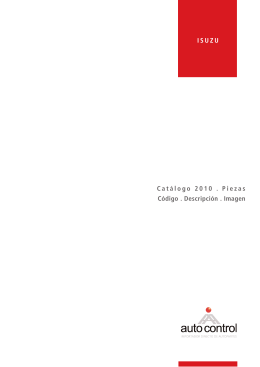 Catálogo 2010 . Piezas Código . Descripción . Imagen ISUZU