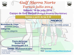 Torneo de Golf Sierra Norte - Club de Golf "Sierra Norte"