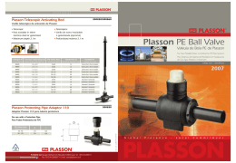 E PLASSO¡ ® Pla___sson PE Ball Valve