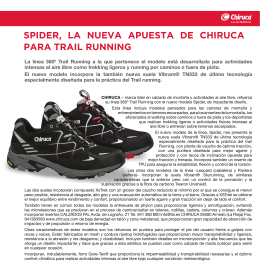SPIDER, LA NUEVA APUESTA DE CHIRUCA PARA TRAIL RUNNING