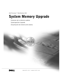 System Memory Upgrade - Dell Support