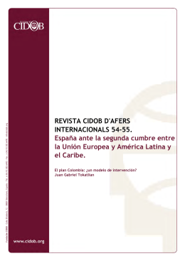 El plan Colombia: ¿un modelo de intervención?