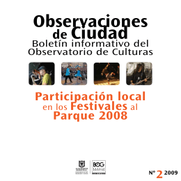 Participación local en los Festivales al Parque 2008