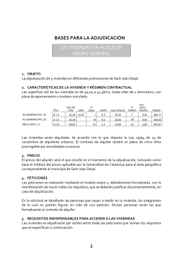 bases para la adjudicación de viviendas en alquiler grupo general