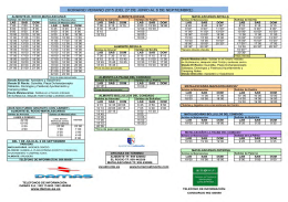 horario verano 2015 (del 27 de junio al 6 de septiembre)