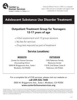 Adolescent Alcohol and Drug Treatment