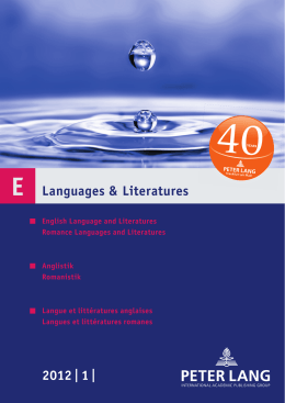 Languages & Literatures 2012 | 1 |