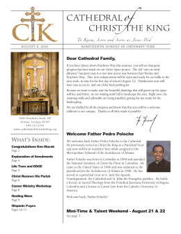 August 21 & 22 - Cathedral of Christ the King