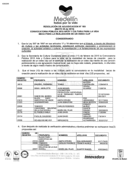 Resolución de adjudicación