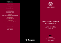 The University of Texas Wind Ensemble Jerry F. Junkin