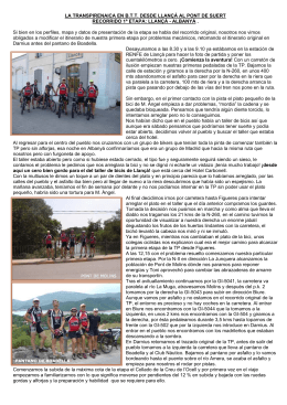 LA TRANSPIRENAICA EN B.T.T. DESDE LLANÇÁ AL PONT DE