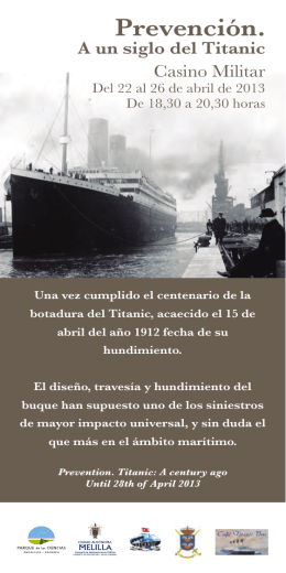 Flyer Titanic - Melilla Prevención