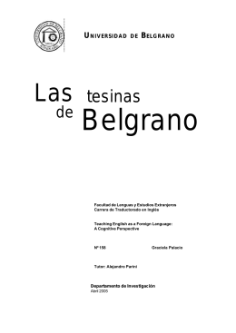 Las tesinas - Universidad de Belgrano