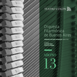 Programa - Orquesta Filarmónica de Buenos Aires