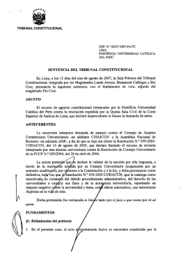 tribunal constitucional exp. n.° 02107-2007