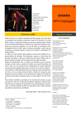 SHAKIRA MTV Unplugged Colombia, 2000