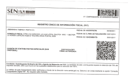 REGISTRO ÚNICO DE INFORMACIÓN FISCAL (RIF)