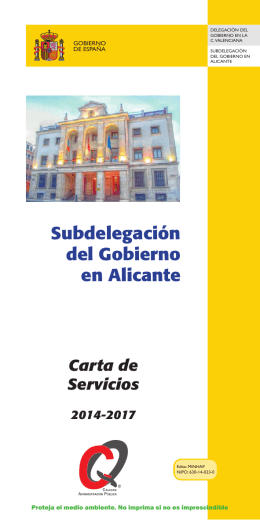 Subdelegación del Gobierno en Alicante: Carta de Servicios 2011