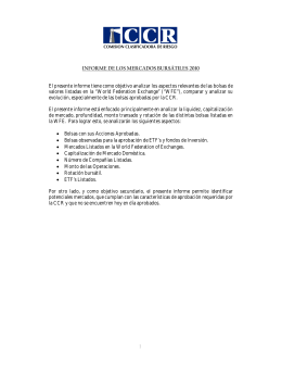 1 INFORME DE LOS MERCADOS BURSÁTILES 2010 - CCR