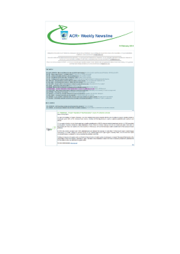 ACR+ Weekly Newsline