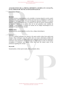 análisis ético de la prensa deportiva escrita en