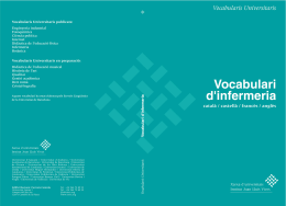 Vocabulari d`infermeria - Universitat Internacional de Catalunya
