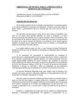 Ordenanza animales - Ayuntamiento de A Coruña