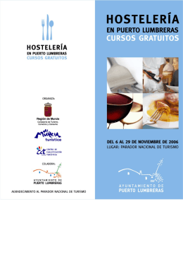 HOSTELERÍA - Ayuntamiento de Puerto Lumbreras
