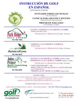 INSTRUCCIÓN DE GOLF EN ESPAÑOL