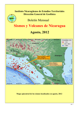 Sismos y Volcanes de Nicaragua - Geofísica