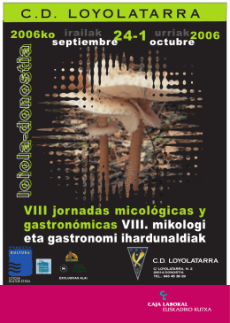 programa de las jornadas micologicas 2006