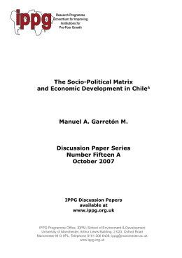 The socio-political matrix and economic development in Chile