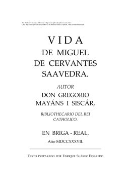 Vida de Miguel Cervantes de Saavedra