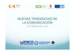 Tendencias de la Comunicación 2015 Sesión CGE Miguel Ángel R